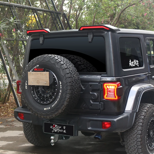 Dual Rear Spoiler With LED Lights For Jeep  Gladiator & JL 2018 - 2024 (For American version)