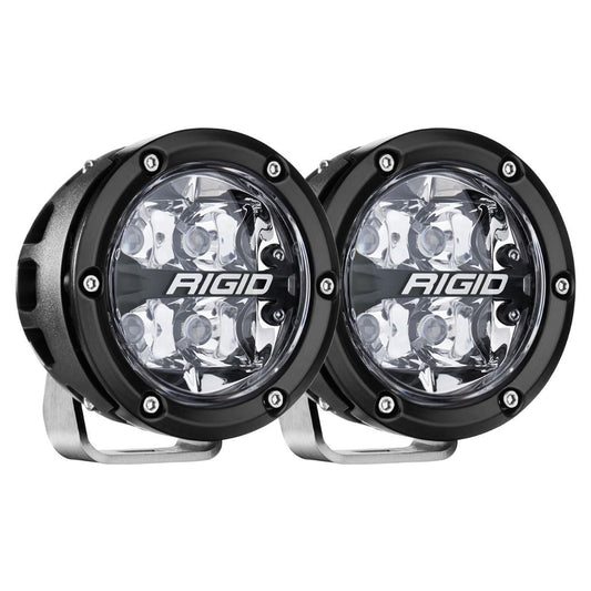 360 Series LED Round Fog Light, 4 Inch, Spot, RGBW Backlight, Pair