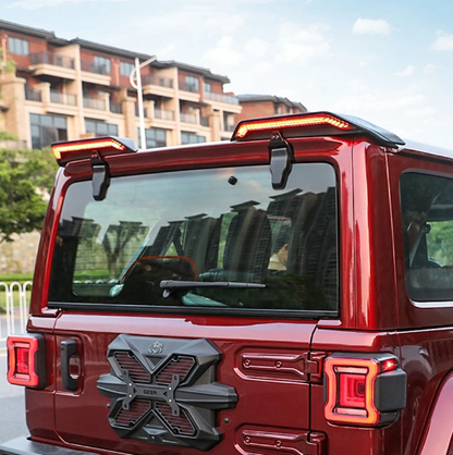 Dual Rear Spoiler With LED Lights For Jeep  Gladiator & JL 2018 - 2024 (For American version)