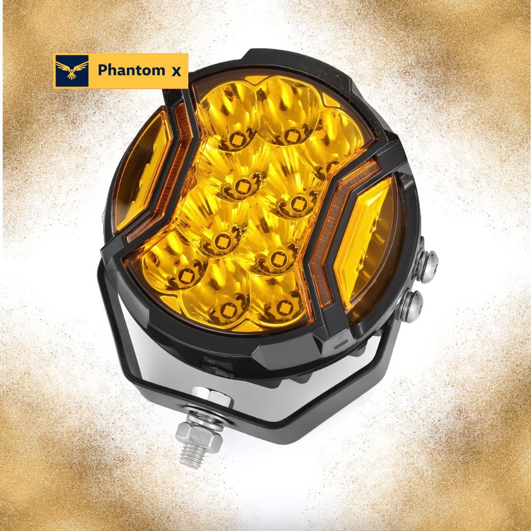 Phantom X 5-Inch LED Off-Road Light – IP68 Waterproof, 50,000-Hour Lifespan, Extreme Durability, 2 pec