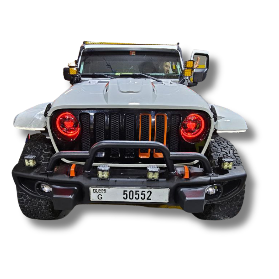 Rubicon Front Bumper JL Style with bar for Jeep Wrangler JK ( upgrade to JL )& JL & Gladiator 2007-2024