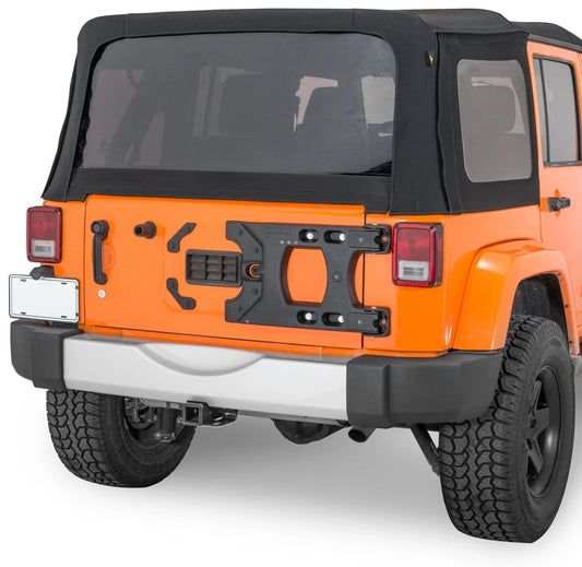 Alpha HD Hinged Spare Tire Carrier Kit for Jeep Wrangler JK 2007-2017