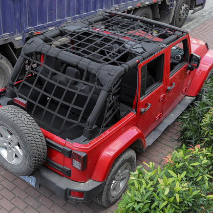 Roof & Cargo Net For Jeep Wrangler JK & JL 2007-2023