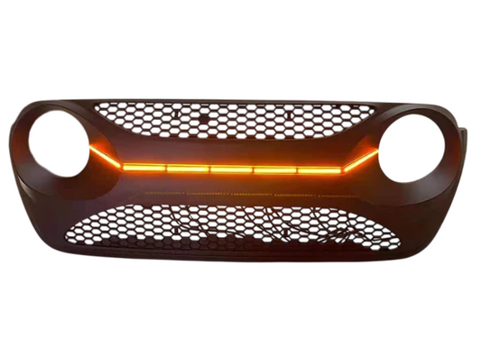 Honeycomb LED Ambar Gril for Jeep Wrangler JL & Gladiator 2018 - 2025